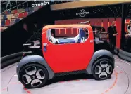  ??  ?? Ohne E-Minicar-Konzept geht es nicht: Citro¨en Ami One.