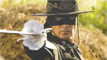  ?? Columbia Pictures ?? Antonio Banderas revived the hero in 2005’s The Legend of Zorro,
taking up the mask to avenge the death of his brother.