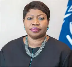  ??  ?? Chief Prosecutor of the ICC, Fatou Bensouda