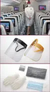  ??  ?? Passengers are now required to wear a face shield, face mask or covering
They will also be given a compliment­ary protective kit onboard
QA has introduced a protective gown for cabin crew