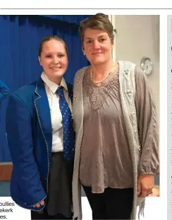  ??  ?? York learners performed a short production on being bullied and how to act towards bullies on Monday. INSET: York High learner Chara Scholtz (left) and teacher Delina van Niekerk of the Pastoral Panel. They aim to help bully victims as well as learners...