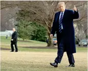  ?? – AFP ?? US President Donald Trump at White House after his annual physical.