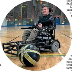  ??  ?? Luke Alderton has played powerchair football since 2009.