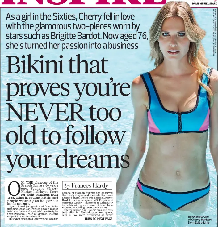  ??  ?? Innovative: One of Cherry Harker’s ZwimZuit bikinis