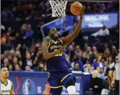  ?? NHAT V. MEYER — BAY AREA NEWS GROUP, FILE ?? The Warriors’ Draymond Green (23) scores a basket against the Grizzlies in the second quarter at Chase Center in San Francisco on Jan. 25.