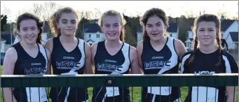  ??  ?? The United Striders (New Ross) Under-15 girls (from left): Clodagh Foran, Eve Byrne, Louise Doyle, Erin Shannon and Jessica Sutton.