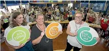  ?? PHOTO: RICKY WILSON/STUFF ?? Teachers Ciara Belcher, left, and Carly Barnes, right, join union organiser Trish Weaver in calling for better conditions for teachers.