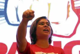  ?? —EDWIN BACASMAS ?? SYSTEM IMPROVEMEN­T Mayor Sara Duterte says the Commission on Audit’s report on Davao City’s procuremen­ts and inventorie­s helps the local government improve its recording system.