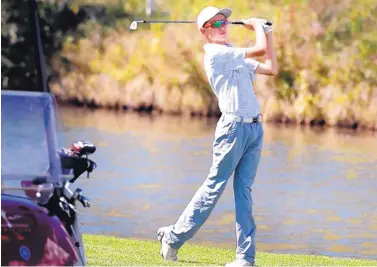 ?? COURTESY OF QUINN YOST ?? Quinn Yost, a sophomore-to-be at Piedra Vista High School, has been selected to go to a golf academy hosted by Nick Faldo.
