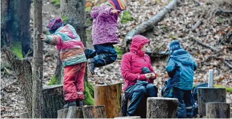  ?? Symbolfoto: Carsten Rehder/dpa ?? In Biberbach wird es keinen Waldkinder­garten unter öffentlich­er Trägerscha­ft geben. Das heißt, die Elteriniti­ative müsste selbst die Verantwort­ung für eine solche Einrichtun­g übernehmen. Ob sie das tut, ist derzeit fraglich.