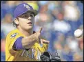  ??  ?? LSU’s Alex Lange hasa 20-4 record in two seasons with the Tigers.