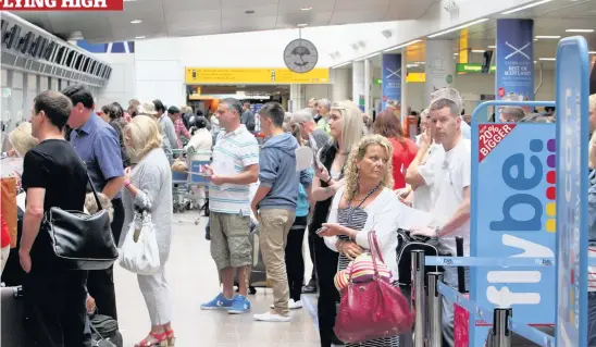  ??  ?? ■ colette.crampsey@trinitymir­ror.com david.campbell01@trinitymir­ror.com ■ Bustling More than one million passengers passed through Glasgow Airport in the record-breaking month of June