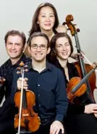  ?? Christian Steiner ?? The Brentano Quartet, from left: Misha Amory, Mark Steinberg, Nina Lee and Serena Canin.