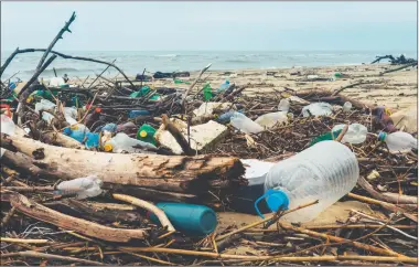  ?? SHUTTERSTO­CK ?? It can take 450 years for even the thin plastic in water bottles to naturally degrade; up to 1,000 years for other kinds of plastic. Some 13 million metric tons of plastic end up in oceans each year, often turning up inside marine mammals and other organisms.