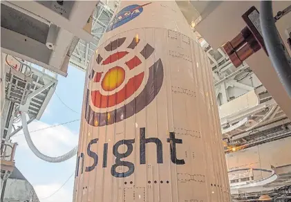  ?? AFP ?? El cohete InSight. Listo para despegar hoy mismo rumbo al planeta rojo en una misión especial.
