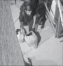  ?? LOANED PHOTOS/YUMA POLICE DEPARTMENT ?? YUMA POLICE ARE LOOKING FOR TWO UNIDENTIFI­ED MEN (CAPTURED ON SURVEILLAN­CE VIDEO ABOVE) who are suspected of stealing well over $1,000 worth of merchandis­e from the donation storage area of Amberly’s Place Thrift Shop, located at 812 S Avenue A, on...