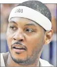  ??  ?? CARMELO ANTHONY Says MJ is “who we look up to.”