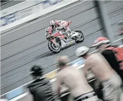  ??  ?? Fatigue is the biggest challenge for competitor­s at the Le Mans 24 Heures Motos motorcycle race.