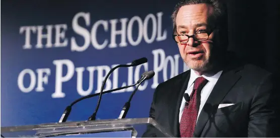  ?? GAVIN YOUNG ?? Political commentato­r David Frum’s advice for Canada was to concentrat­e on building alliances south of the border to fortify its position in the NAFTA talks.