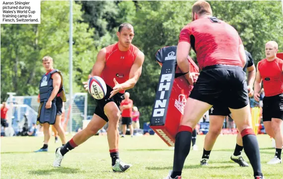  ??  ?? Aaron Shingler pictured during Wales’s World Cup training camp in Fiesch, Switzerlan­d.