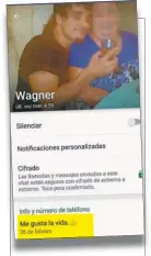  ??  ?? “Me gusta la vida” Eso escribió Sebastián Wagner en el estado de su cuenta de WhatsApp. Su última conexión fue el martes a las 4.59 AM.