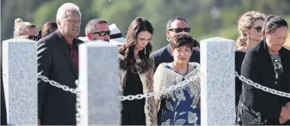  ?? PHOTO: GETTY IMAGES ?? Invited on . . . Prime Minister Jacinda Ardern (left) and GovernorGe­neral Dame Patsy Reddy are welcomed to the Ruapekapek­a Pa in Waitangi.