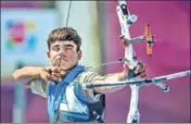  ?? OIS/IOC ?? ■ Akash Malik settled for silver after losing the recurve final.