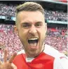  ??  ?? SHINING: Aaron Ramsey