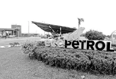  ?? — Reuters photo ?? The entrance of Ecopetrol’s Castilla oil rig platform is seen in Castilla La Nueva, Colombia.