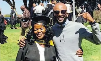  ?? /SUPPLIED ?? Clement Manyathela and his mother Monica