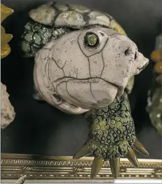  ?? COURTESY PHOTO ?? ‘Turtles’: Mandy Stapleford’s clay narration exhibition is about connection – of animals to animals, animals to people and all of us to the planet.