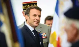  ?? Photograph: Eric Tschaen/Sipa/Shuttersto­ck ?? Emmanuel Macron at a ceremony marking the 78th anniversar­y of the victory of 8 May 1945 in Paris.