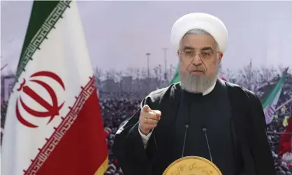  ?? Photograph: AP ?? Iran’s president, Hassan Rouhani, has denied that Tehran is trying to put pressure on Washington.