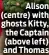  ?? ?? Alison (centre) with ghosts Kitty, the Captain (above left) and Thomas
