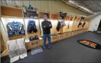  ?? PETE BANNAN — DIGITAL FIRST MEDIA ?? Ice Line General Manager Jim Binns in the new Jr. Flyers locker rooms at Ice Line.