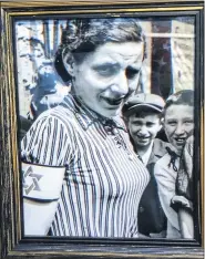  ?? RON DEVLIN — MEDIANEWS GROUP ?? A portrait of an unidentifi­ed Jewish woman is part of an exhibit on the Holocaust at the Berks Military History Museum in Mohnton.