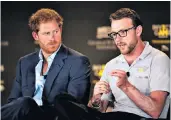  ??  ?? On a mission: JJ Chalmers, right; with Prince Harry at the Invictus Games, in Orlando, Florida, in May 2016, left; JJ in Helmand Province, below