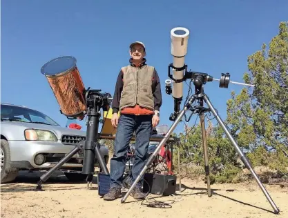  ?? PROVIDED BY JOSEPH IZEN ?? Eclipse chaser and retired physics professor Joseph Izen will be watching Monday’s solar eclipse from a ranch in Mexico.