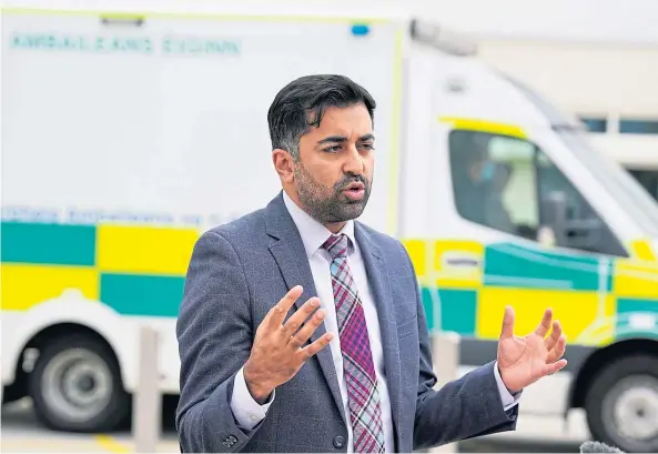  ?? ?? PLANNING AHEAD: Scottish Health Secretary Humza Yousaf has said the threshold for any military support “would be extremely high”.