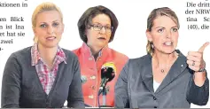  ?? FOTO: REICHWEIN, DPA, CDU ?? Daniela Lesmeister, Ina Scharrenba­ch und Christina Schulze Föcking (v.l.).