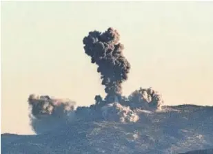  ?? AFP ?? Bombardeo turco sobre posiciones kurdas en Siria