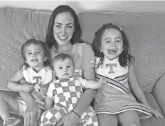  ??  ?? Nicole Hughes with children Reese, Levi and Lily.