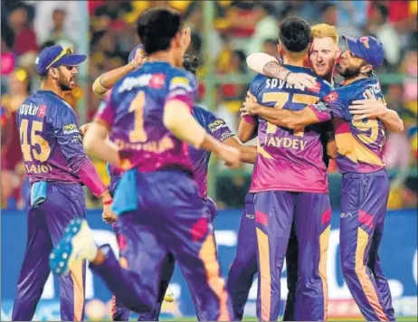  ?? AP ?? Defeating Mumbai Indians on their home turf has pushed Rising Pune Supergiant to fourth in the IPL table with eight points.