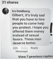  ?? GILBERT MONTALVO/COURTESY ?? A homophobic Facebook post that appeared under the profile of a Broward Sheriff ’s Office captain is under investigat­ion, the Sheriff ’s Office said.