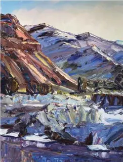  ?? ?? Acosta Strong Fine Art, Red Canyon, oil on canvas, 40 x 30” by Robert Reynolds.