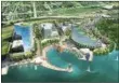  ?? IMAGE PROVIDED BY MARX PROPERTIES
RIVERFRONT DEVELOPMEN­T ?? An artist’s rendering of the resortstyl­e casino proposed for DeLaet’s Landing in the city of Rensselaer.