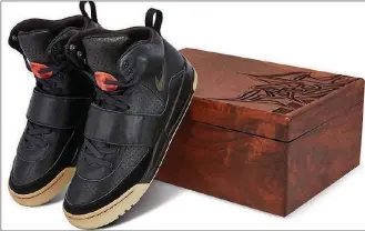  ??  ?? The Kanye West Nike Air Yeezy 1 prototype sneakers