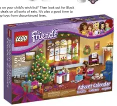  ??  ?? Is Lego on your child’s wish list? Then look out for Black Friday deals on all sorts of sets. It’s also a good time to snap up toys from discontinu­ed lines.