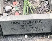  ?? Ian Seivwright ?? Ian Curtis’s grave