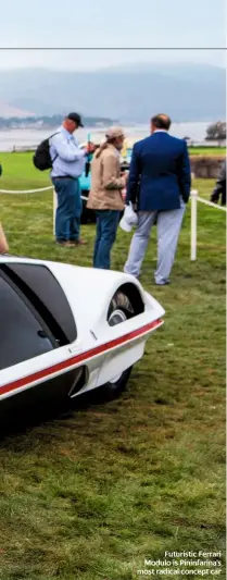  ??  ?? Futuristic Ferrari Modulo is Pininfarin­a’s most radical concept car